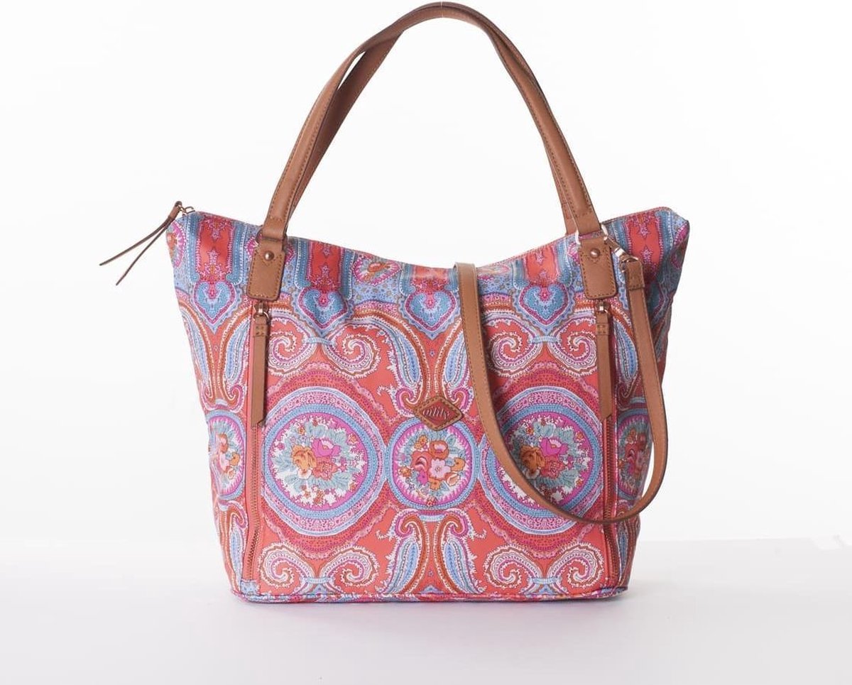 Oilily Paisley Shopper Hot Coral