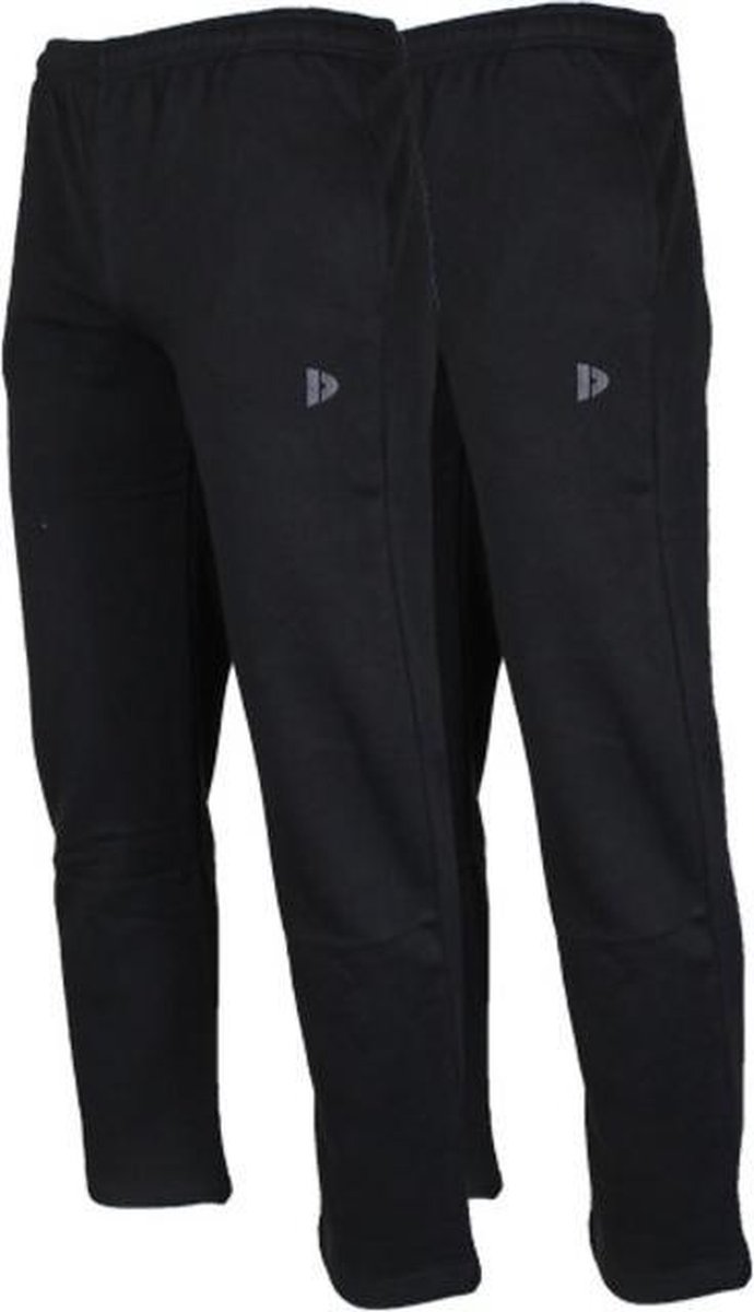 2-Pack Donnay - Joggingbroek rechte pijp (Wess) - Sportbroek - Heren - Black (020) - maat 3XL