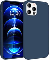 Silicone case geschikt voor Apple iPhone 12 / 12 Pro - 6.1 inch - blauw