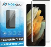 Mobigear Screenprotector geschikt voor Samsung Galaxy S21 Ultra Glazen | Mobigear Curved Screenprotector - Case Friendly - Zwart