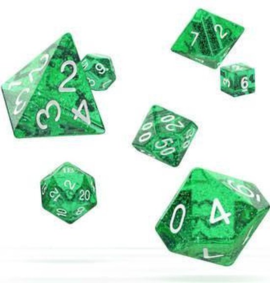 Thumbnail van een extra afbeelding van het spel Oakie Doakie Dice RPG 7 Dice Set Speckled Green