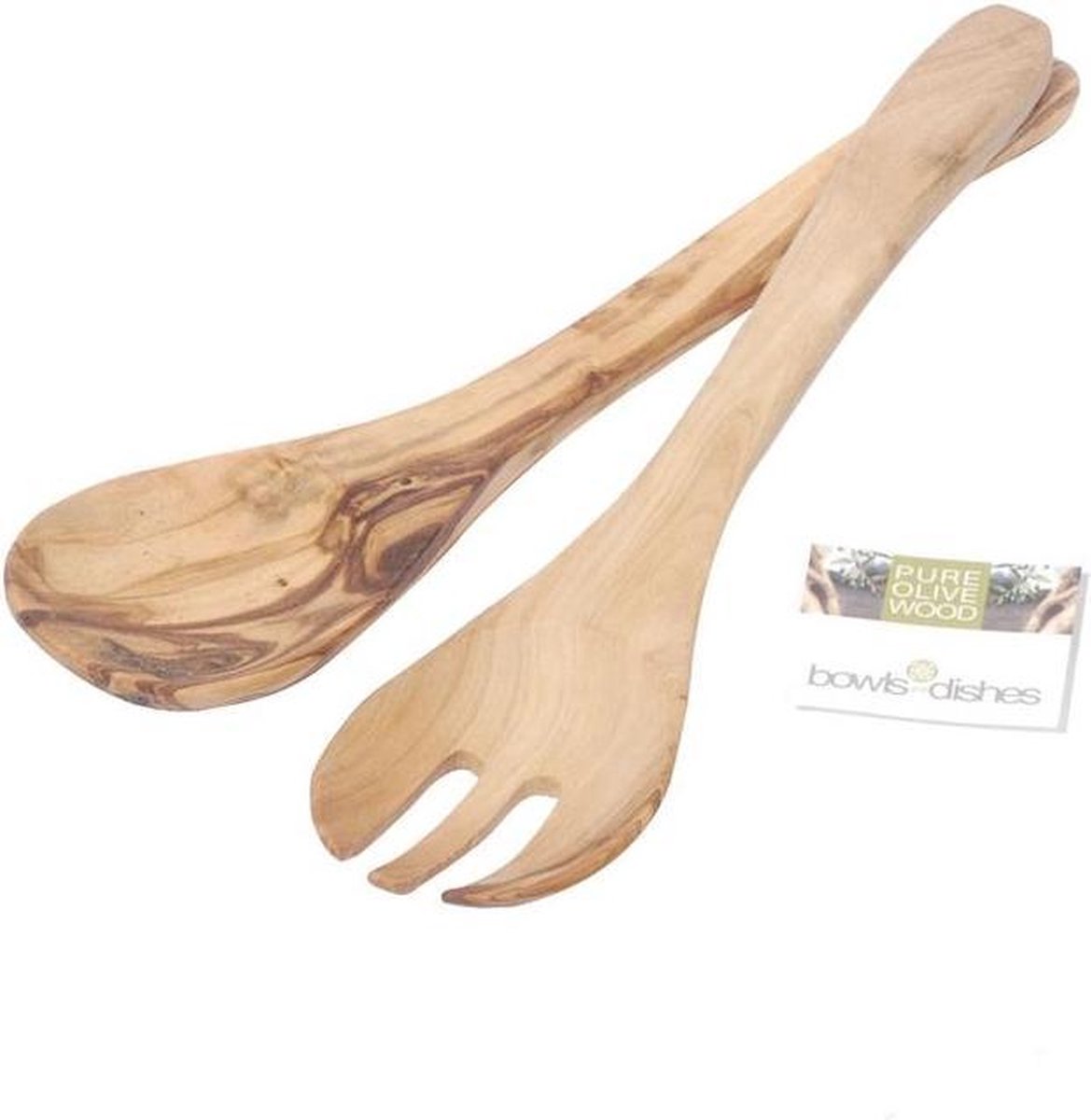 OVAL - Pure Olive Wood Slabestek 2-delig 30 cm - Oval Kitchenware