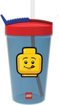 LEGO Iconic Drinking Cup Classic 500 ml - Avec Paille - Bleu