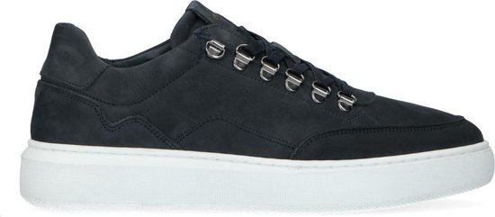 Manfield Heren Donkerblauwe nubuck sneakers Maat 41 bol
