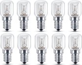 10 stuks Philips gloeilamp decoratief T25 E14 10W helder dimbaar