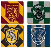 Harry Potter Coaster 4-Pack Varsity Crests