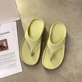 EVA zomer outdoor strand slippers wiggen met zachte zolen, maat: 41/42 (groen)