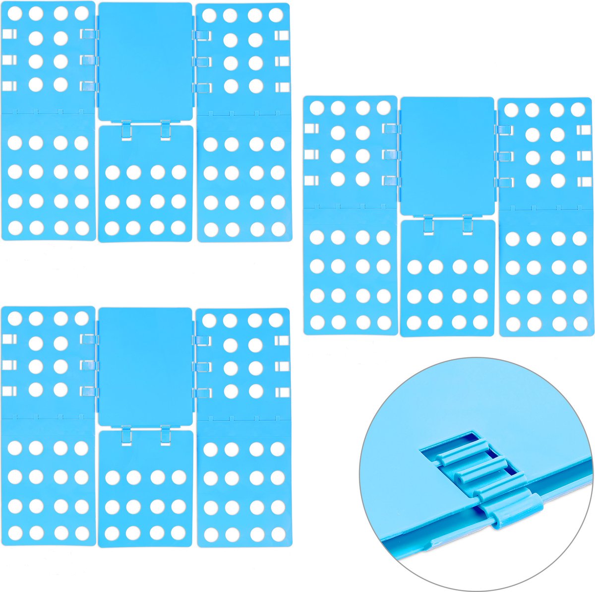 Goedkoopste 3x vouwplank 68 x 57 cm - opvouwen van kleding - Sheldon - vouwhulp wasgoed