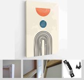 A trendy set of Abstract Hand Painted Illustrations for Postcard, Social Media Banner, Brochure Cover Design or Wall Decoration Background - Modern Art Canvas - Vertical - 19086986