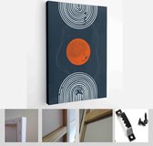 Set of Abstract Black Hand Painted Illustrations for Postcard, Social Media Banner, Brochure Cover Design or Wall Decoration Background - Modern Art Canvas - Vertical - 1910482453