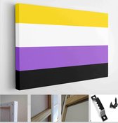 Sexual identity pride flags set, LGBT symbols. Flag gender sexe gay, transgender, bisexual, lesbian and others - Modern Art Canvas - Horizontal - 1681461886 - 80*60 Horizontal