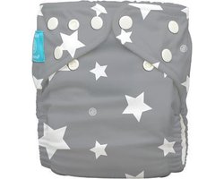 Charlie Banana Twinkle Little Star White - Wasbare Luier One Size Hybride AIO
