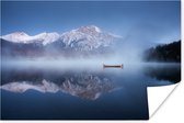 Poster Pyramid Lake in het Nationaal park Jasper in Canada - 180x120 cm XXL