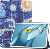 Huawei MatePad Pro 10.8 (2021) Hoes - Tri-Fold Book Case - Sterrenhemel