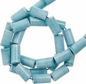 Agaat Kralen Gekleurd (8 x 4 mm) Light Sky Blue (45 stuks)