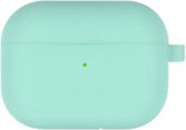Goospery - Hoes geschikt voor Airpods Pro Case - Siliconen beschermhoes met opdruk - Turquoise