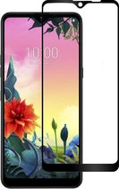 LG K50s - Full Cover Screenprotector - Gehard Glas - Zwart