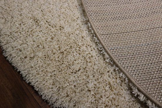 Vloerkleed Shaggy Plus 903 Cream 120x120 cm-Round