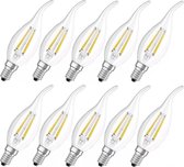 10 stuks Osram LED Tip Kaarslamp E14 4W 2700K Helder Niet dimbaar