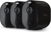 Arlo Pro 4 Spotlight Camera Zwart 3-STUKS - Beveiligingscamera - IP Camera - Binnen & Buiten - Bewegingssensor - Smart Home - Inbraakbeveiliging - Night Vision - Excl. Smart Hub - Incl. 90 dagen proefperiode Arlo Service Plan - VMC4350B-100EUS