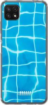 6F hoesje - geschikt voor Samsung Galaxy A22 5G -  Transparant TPU Case - Blue Pool #ffffff