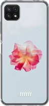 6F hoesje - geschikt voor Samsung Galaxy A22 5G -  Transparant TPU Case - Rouge Floweret #ffffff