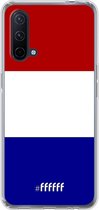 6F hoesje - geschikt voor OnePlus Nord CE 5G -  Transparant TPU Case - Nederlandse vlag #ffffff