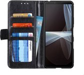 Sony Xperia 10 III Hoesje Portemonnee Wallet Book Case Zwart