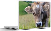 Laptop sticker - 12.3 inch - Koe - Hoorn - Landschap - 30x22cm - Laptopstickers - Laptop skin - Cover