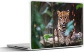 Laptop sticker - 10.1 inch - Panter - Jungle - Dieren - 25x18cm - Laptopstickers - Laptop skin - Cover