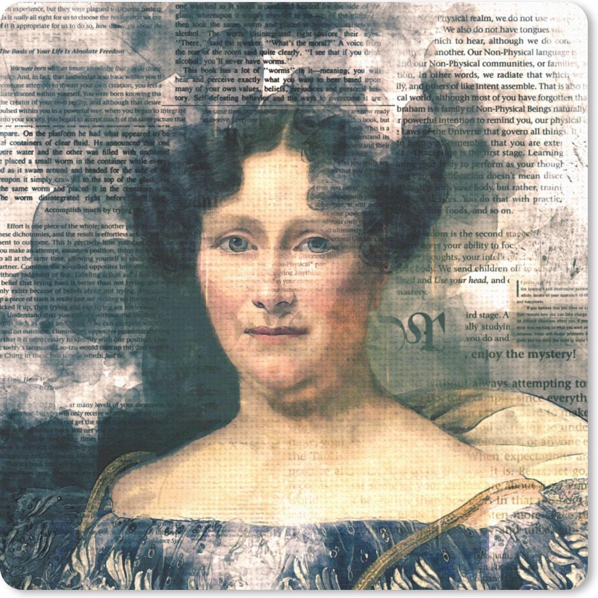 Muismat 20x20 cm - Mousepad Johanna Henriette Engelen - Dubois Drahonet - Krant - Muismatten