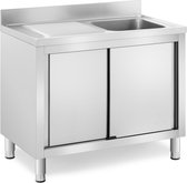 Royal Catering Wastafel kast - 1 Basin - Royal Catering - roestvrij staal - 400 x 400 x 240 mm