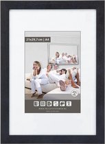 Fotokader Hout - 24x30 cm - Zwart Ingewassen - Fotolijst met Anti Reflex Glas
