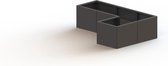 MySteel Gepoedercoat staal plantenbak Kansas 500  - Kleur: RAL9005 (zwart) - Hoogte: 600mm