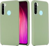 Voor Xiaomi Redmi Note 8 2021 Pure Kleur Vloeibare Siliconen Schokbestendige Volledige Dekking Case (Groen)