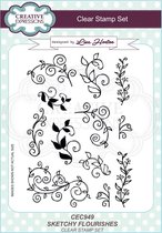 Creative Expressions Clear stamp - Vlinders schetsen - A5 - 14 stempels