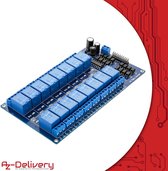 AZDelivery 16-Relay Module 12V met Optocoupler Low-Level Trigger compatibel met Arduino Inclusief E-Book!