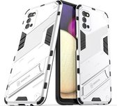 Voor Samsung Galaxy A03s EU-versie Punk Armor 2 in 1 pc + TPU schokbestendig hoesje met onzichtbare houder (wit)