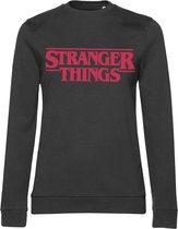 Stranger Things Sweater/trui -L- Logo Zwart