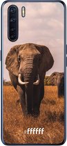 6F hoesje - geschikt voor OPPO A91 -  Transparant TPU Case - Elephants #ffffff