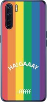 6F hoesje - geschikt voor OPPO A91 -  Transparant TPU Case - #LGBT - Ha! Gaaay #ffffff