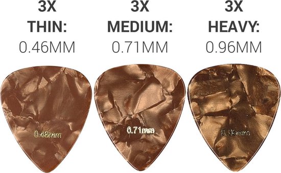 12 (PCS) Premium Plectrum Mix Celluoid - Plectrums in opberg doosje - – Lintage Guitars