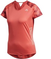 adidas AdiZero Hardloopshirt korte mouwen Dames rood Maat S