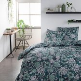 TODAY SUNSHINE 5.37 beddenset - 2 personen - 240 x 260 cm katoen - Groene bloemenprint