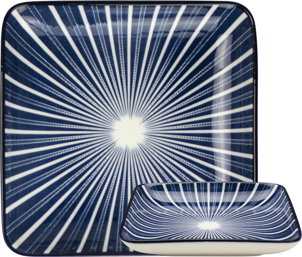 Schaal vierkant Stripes 125x125cm - Out of the Blue