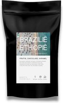 ETHIOPIE BRAZILIE 1000g - specialty koffie - versge brande koffiebonen - inclusief zetadvies