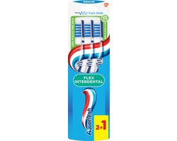 Aquafresh - Tandenborstel - Flex Interdental - Medium - Grondige Reiniging - 3 Tandenborstels
