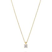 Favs Dames Ketting 9 karaat geelgoud 1 Zirconia One Size Geelgoud 32015377