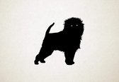 Affenpinscher - Silhouette hond - L - 75x78cm - Zwart - wanddecoratie