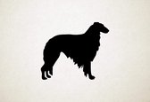 Barzoi - Silhouette hond - M - 60x70cm - Zwart - wanddecoratie